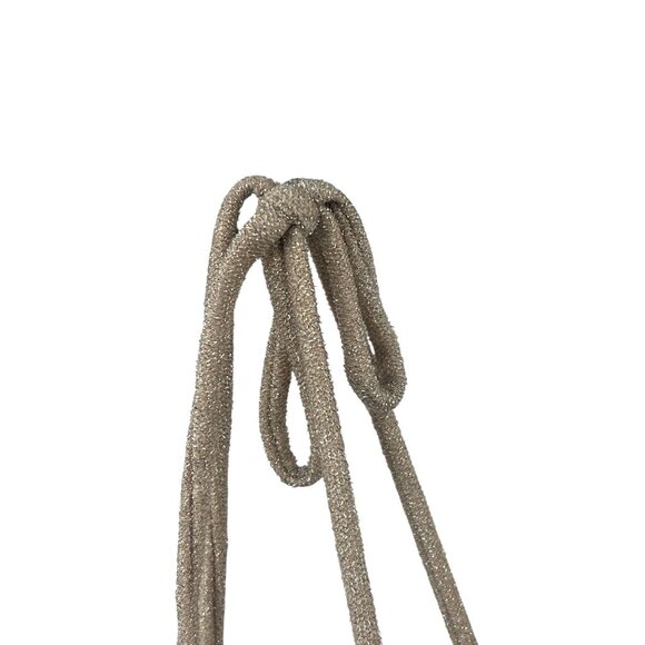 Originality NWT Tie-Strap Crop Top Medium Sparkling Gold Sweetheart Bustier - Picture 5 of 6